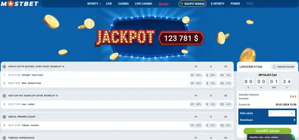 Mostbet jackpot